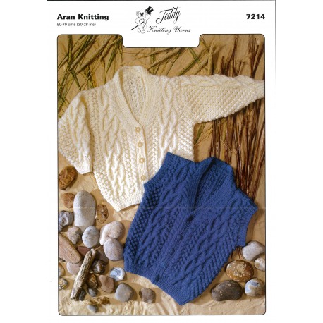 Aran Knitting Pattern 7214 10 Per Pack